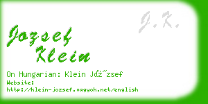 jozsef klein business card